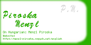 piroska menzl business card